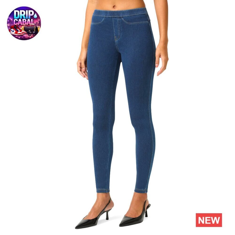 Classic Denim Leggings High Waisted Stretch Jeggings Real Back Pockets Comfort